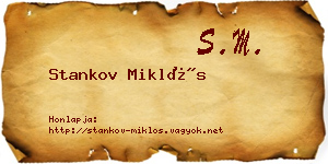 Stankov Miklós névjegykártya